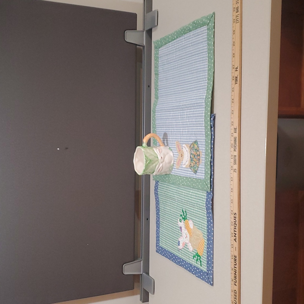 Green and Blue Easter Placemats with Bunny Mug